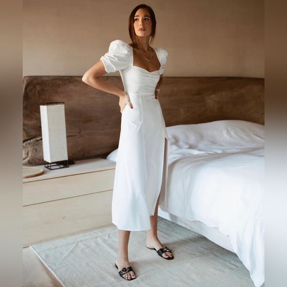 DANIELLE BERNSTEIN Puff Sleeve Midi Dress - Picture 2 of 9